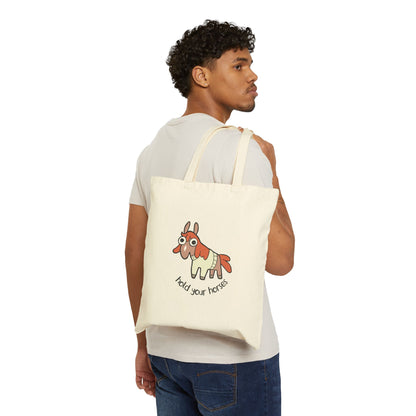 Lucah - Canvas Tote Bag - Hold you Horses