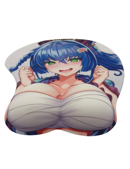 Kiara_TV- 3D Mouse Pad With Wrist Support - Kimono Oppai