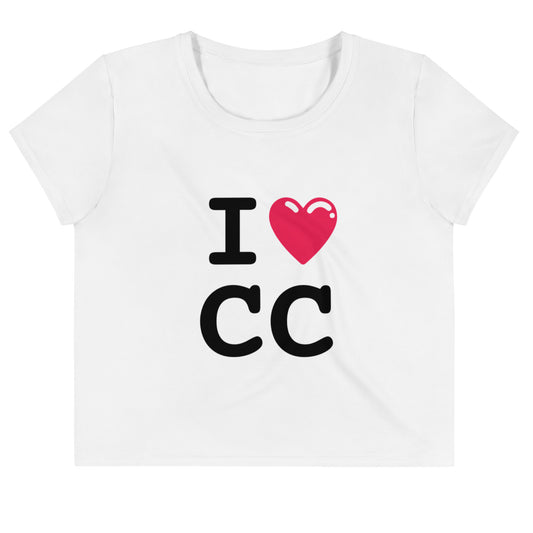 Crowd Control™ - Women's Crop Tee - I Heart CC