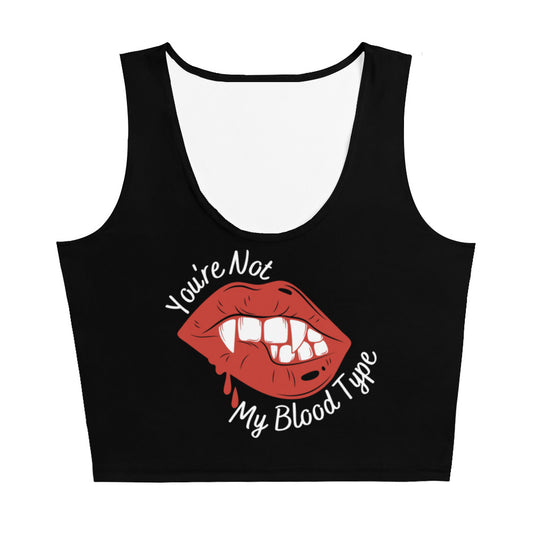 VyroniQ- Crop Top Black- Blood Type