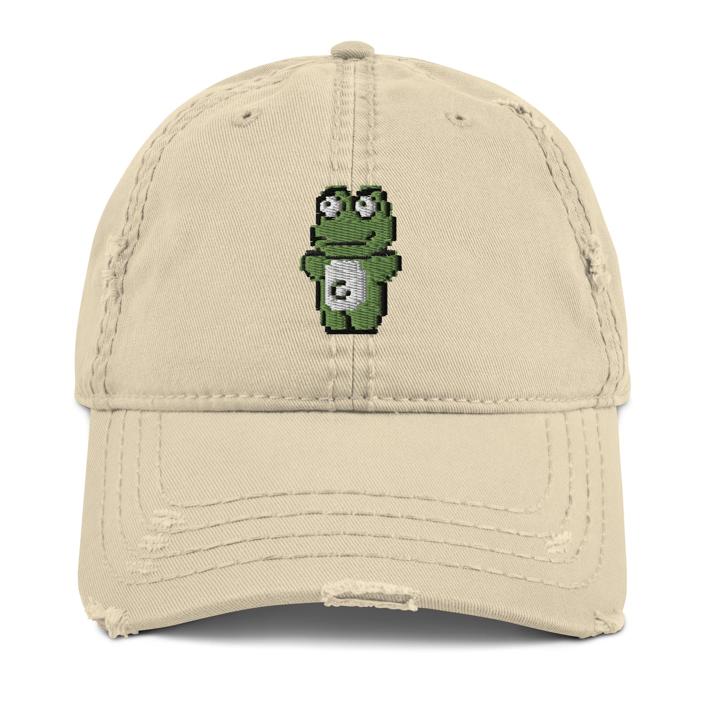 Adef- 8Bit Frog- Distressed Dad Hat