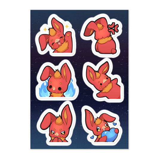 The8BitDrummer - Sticker Sheet - Flame