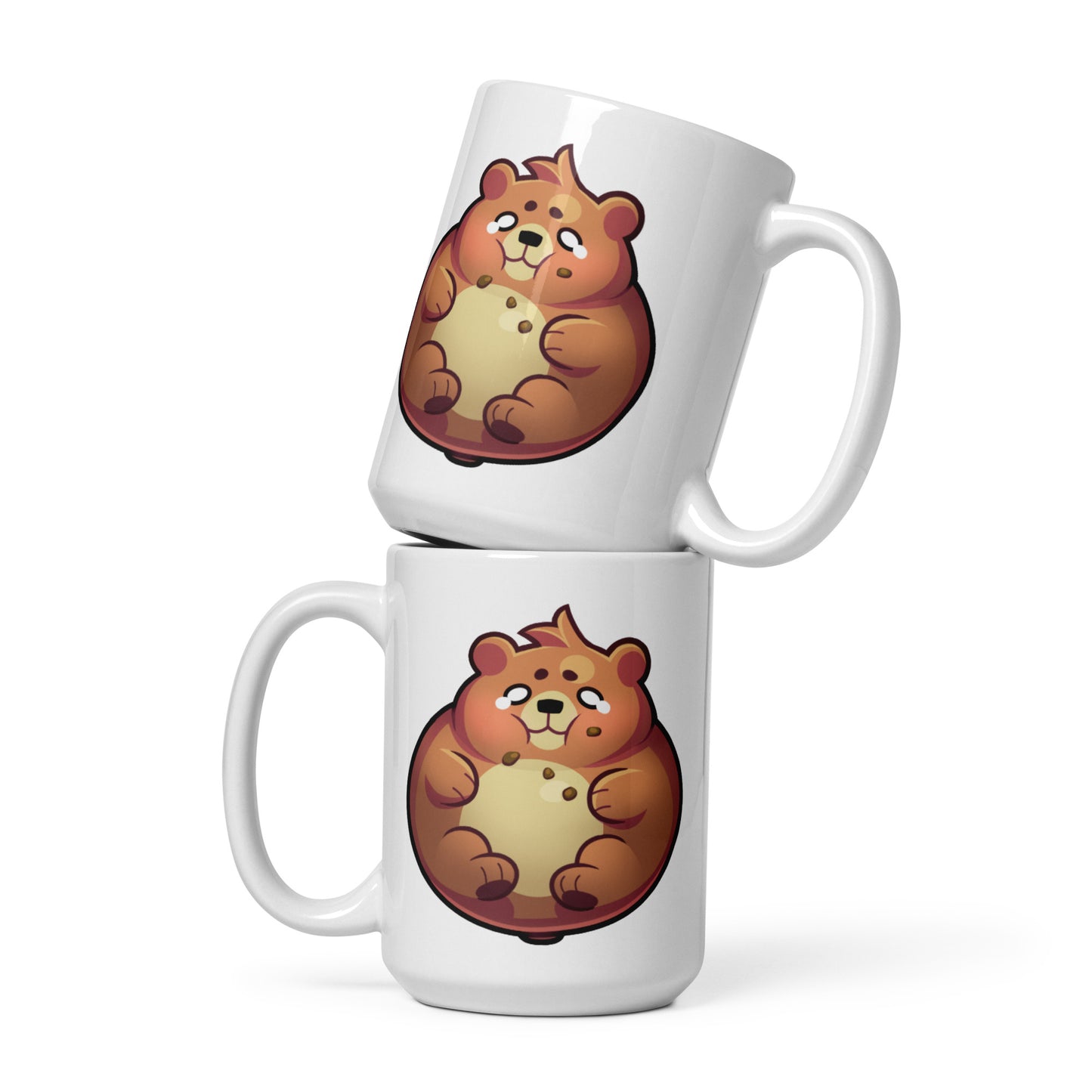 Burr - White Glossy Mug - Chonk Round