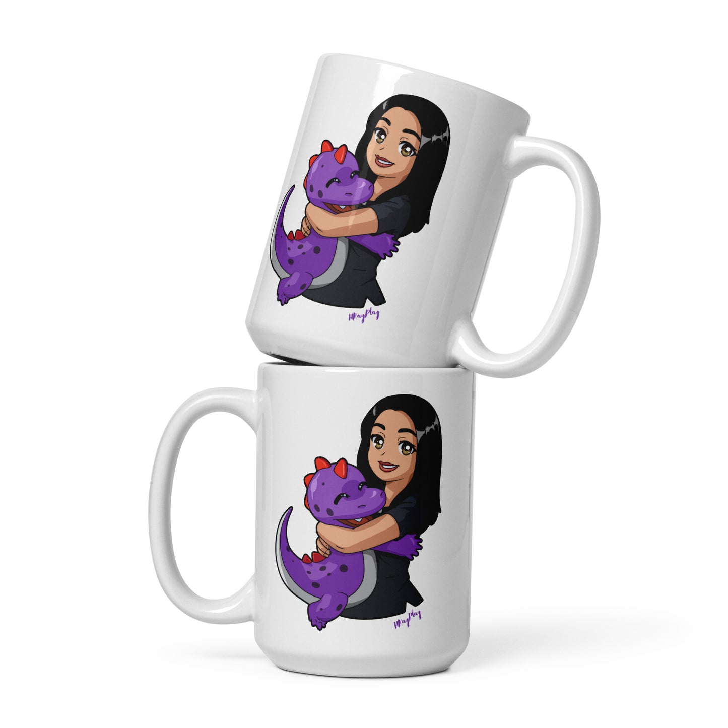 HKayPlay - White Glossy Mug - Hug