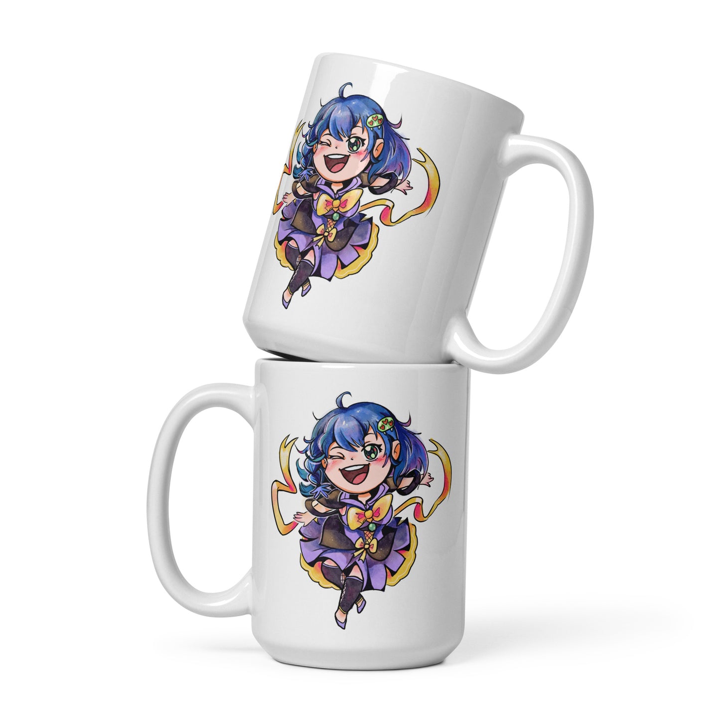 Kiara_TV- White Glossy Mug - Chibi Phant