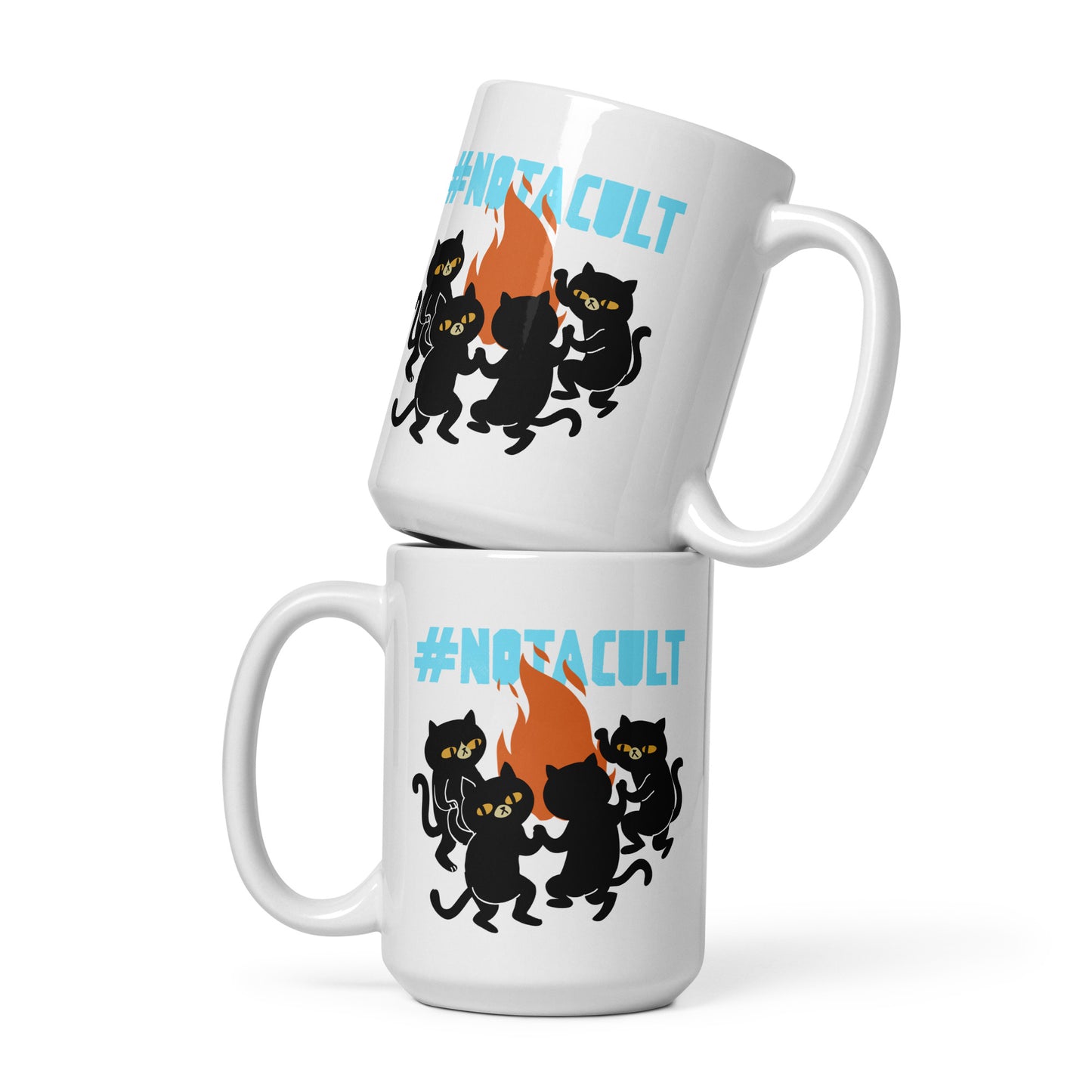 Spacekat - White Glossy Mug - #NotACult