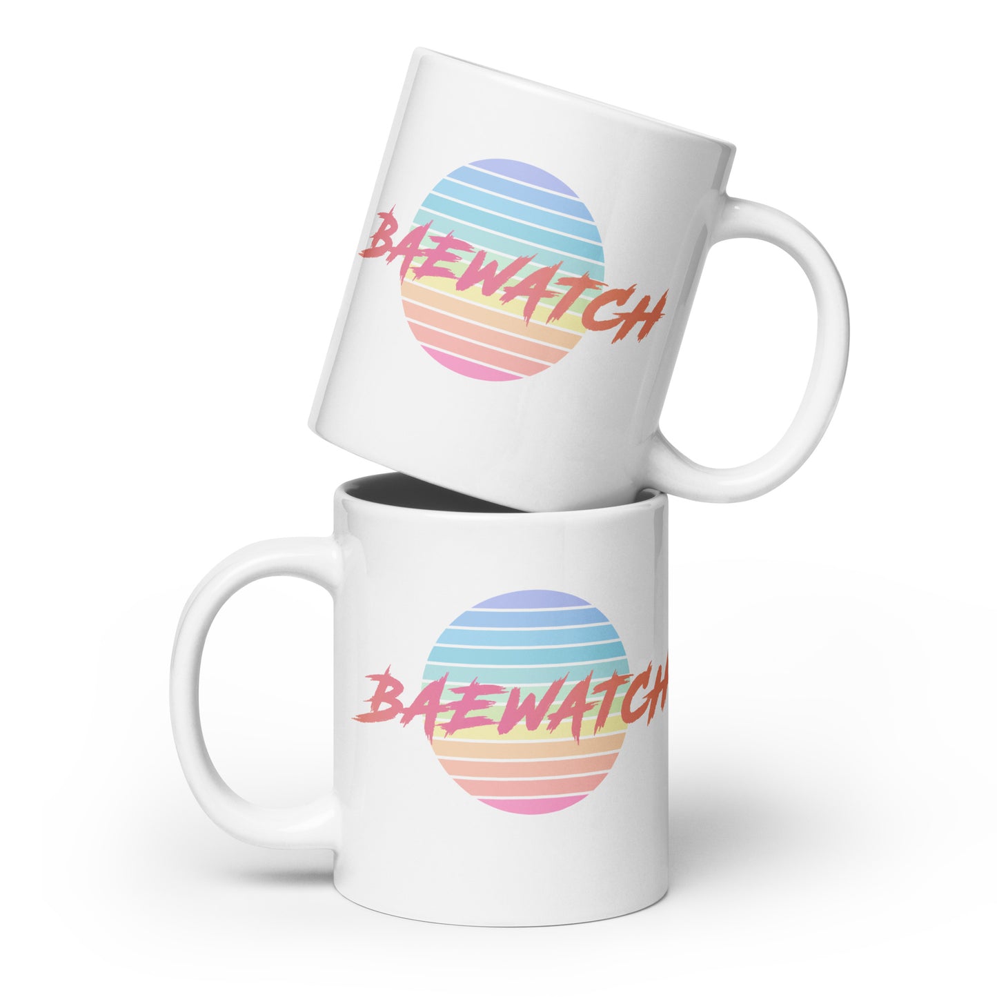 Baeginning - White Glossy Mug - Baewatch Sunset