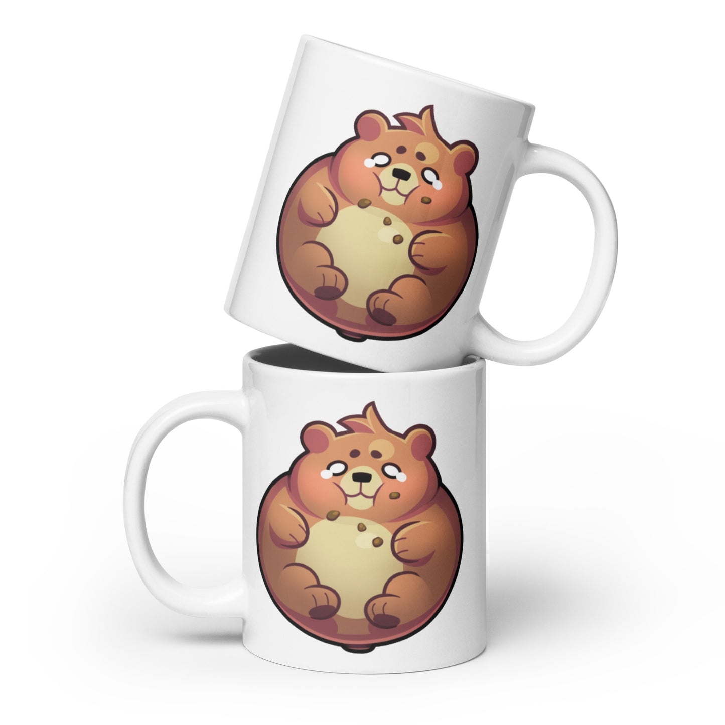 Burr - White Glossy Mug - Chonk Round