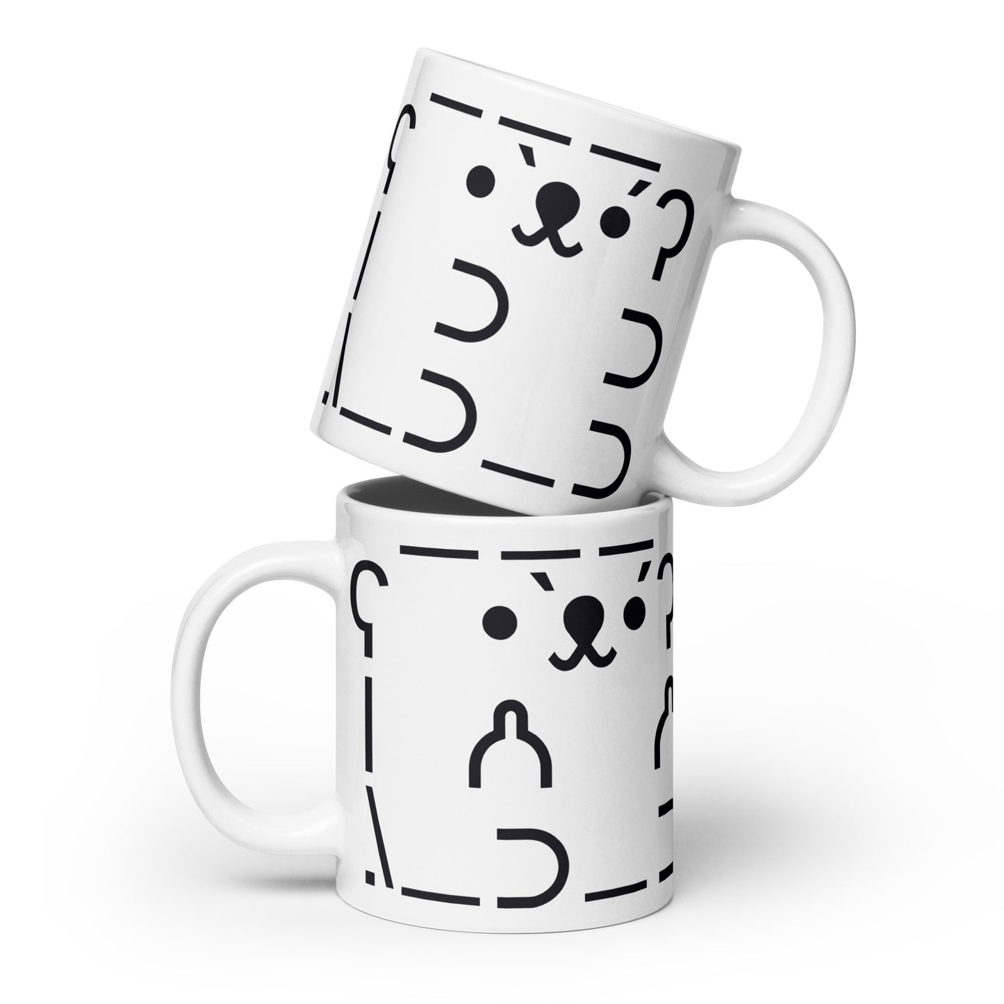 Burr - White Glossy Mug - Naughty and Nice