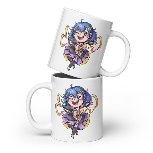 Kiara_TV- White Glossy Mug - Chibi Phant