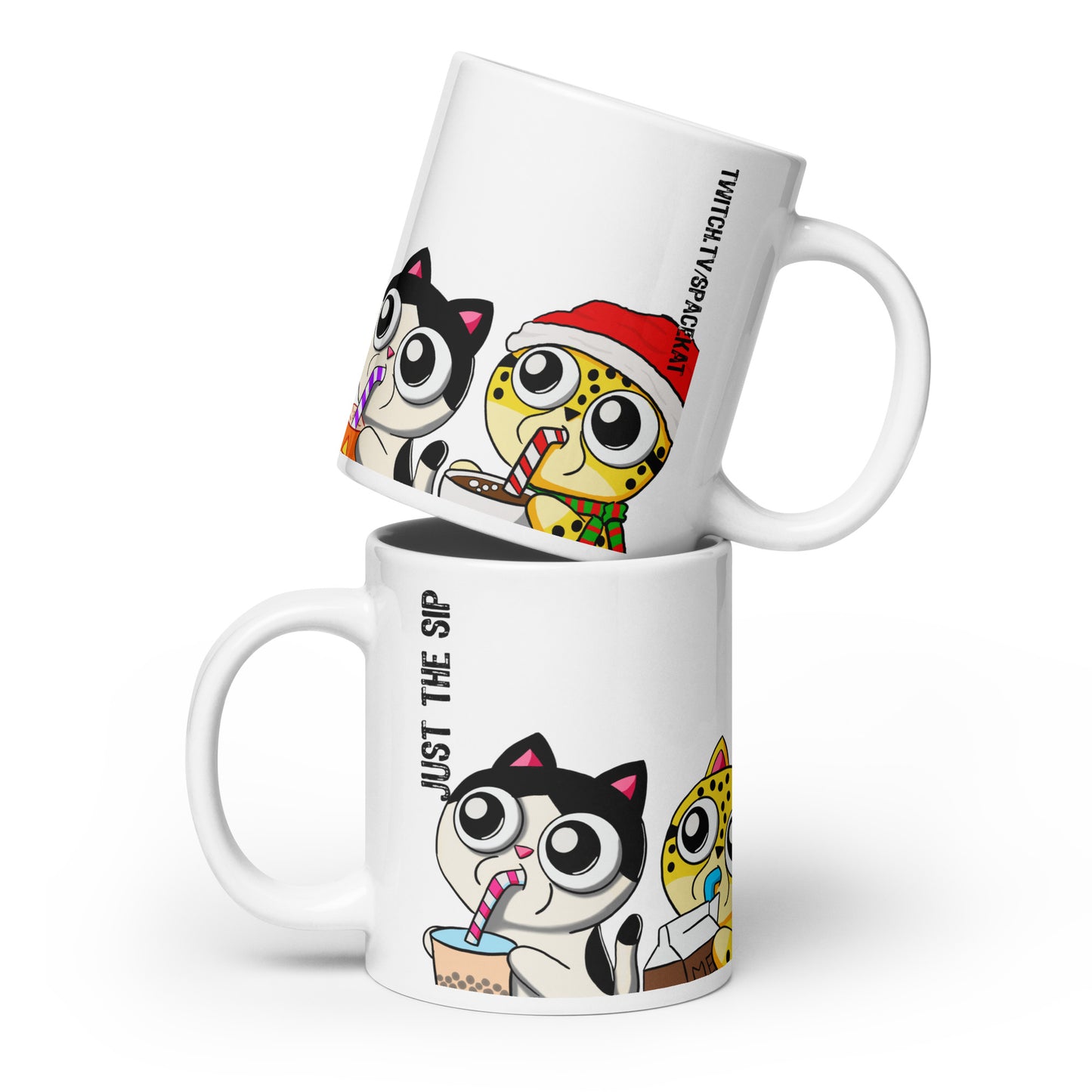 Spacekat - White Glossy Mug - All The Sips