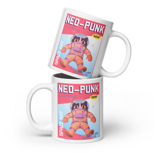 Spacekat - White Glossy Mug - Neo Punk