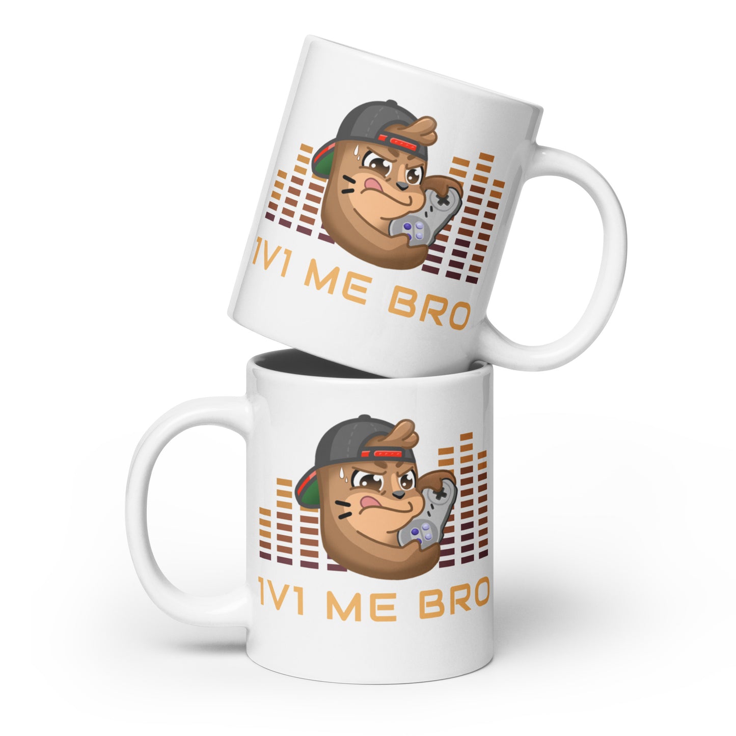 Chambo - White Glossy Mug - 1V1 Me Bro