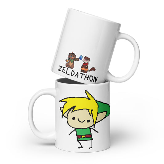 Zeldathon - White Glossy Mug - Doodle