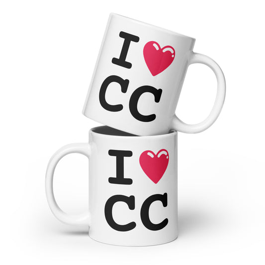 Crowd Control™ - Glossy Mug - I Heart CC