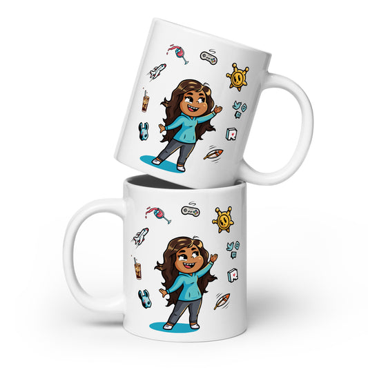 Moni - White Glossy Mug