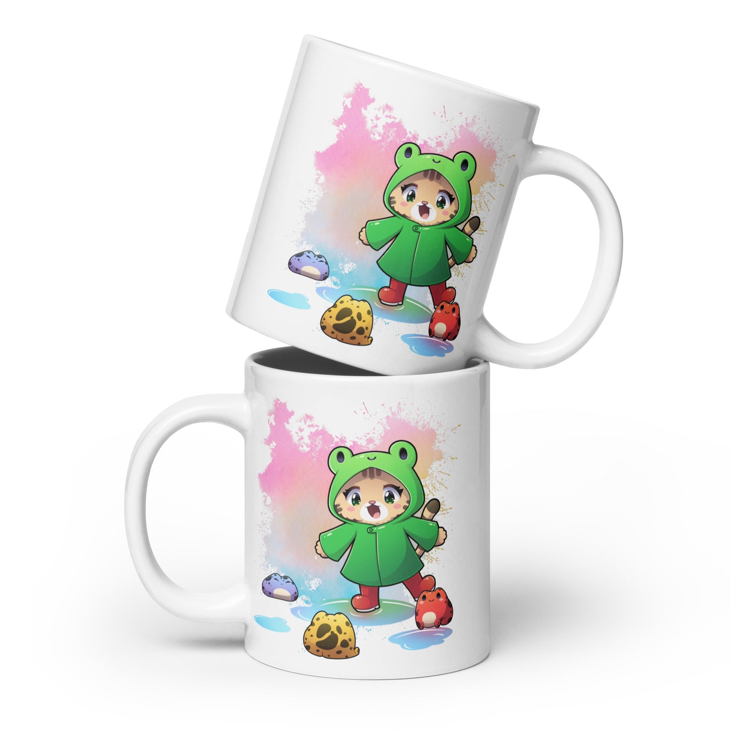 Nukkuler  - White Glossy Mug - Frogs