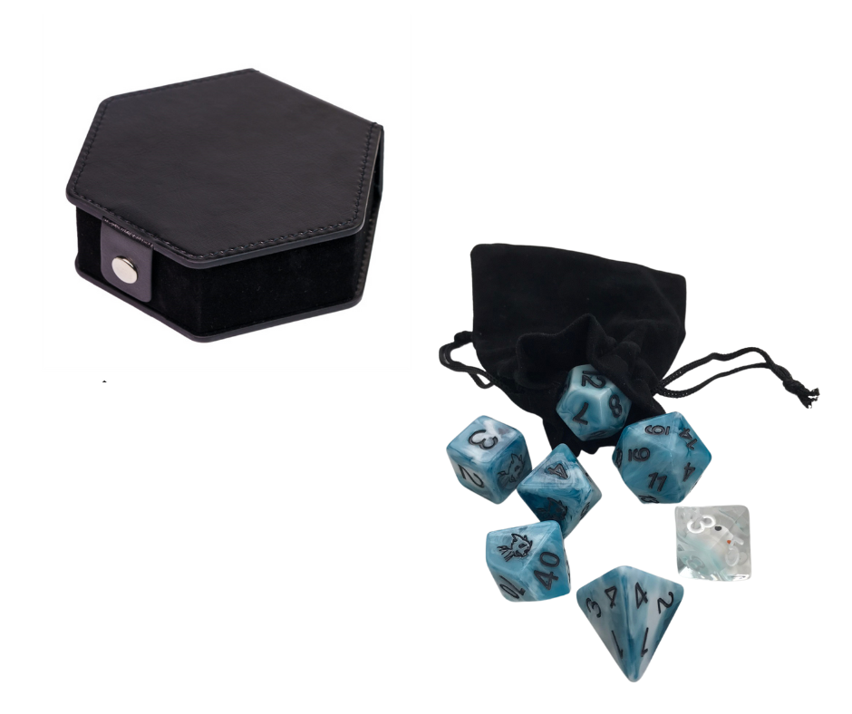 The Dragon Feeney - Resin Polyhedral Dice set with Feen Honk D10 (feenOof)